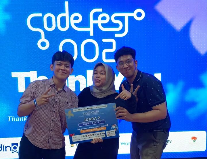 Tim zipzip.mp3 Raih Juara 2 Lomba UI/UX Senior Tingkat Nasional pada Codefest 002 Universitas Sumatera Utara